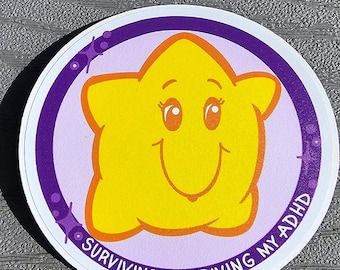 ADHD Gold Star Sticker