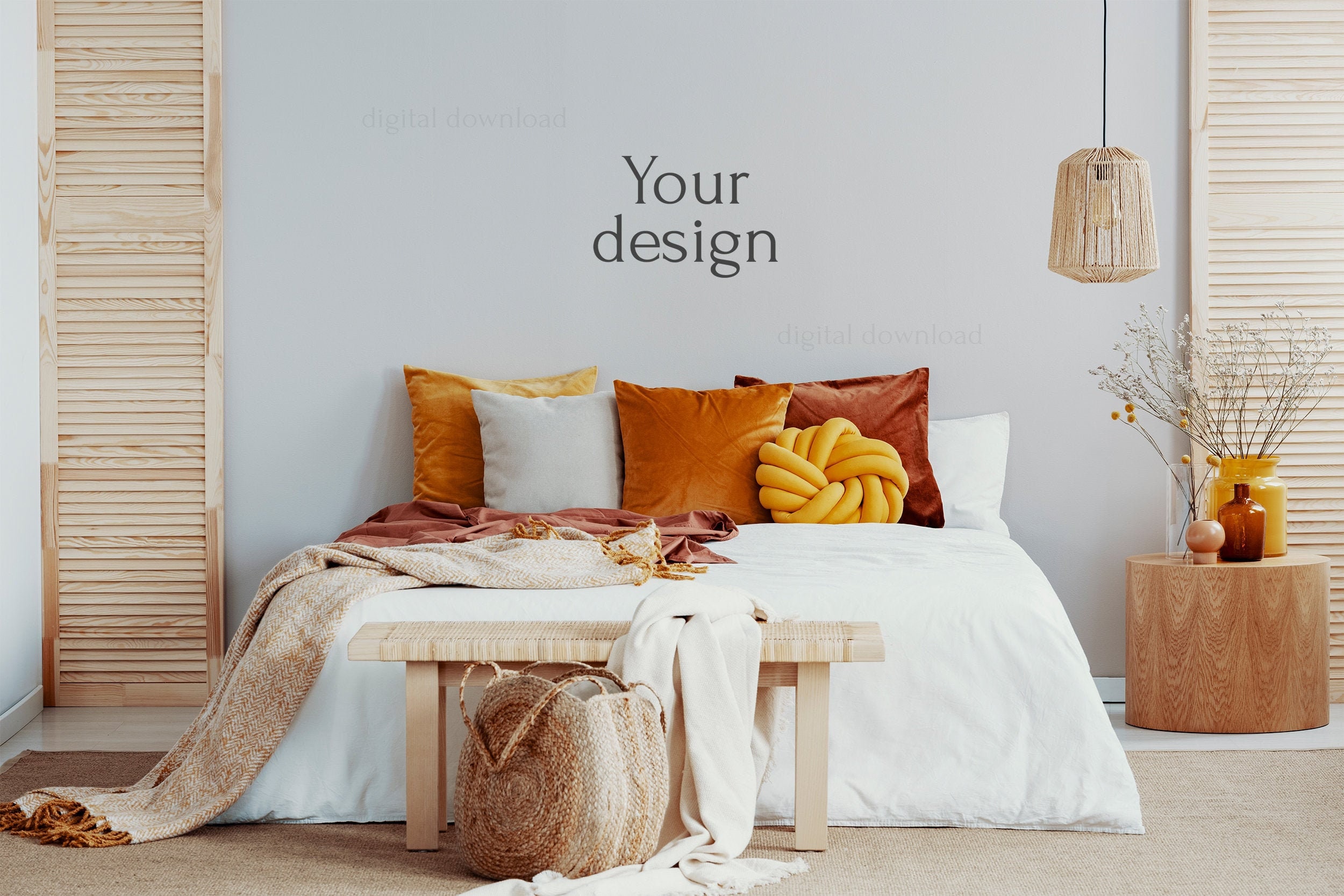 Interior Mockup Room Mock up Bedroom Mockup Interior Wall Etsy