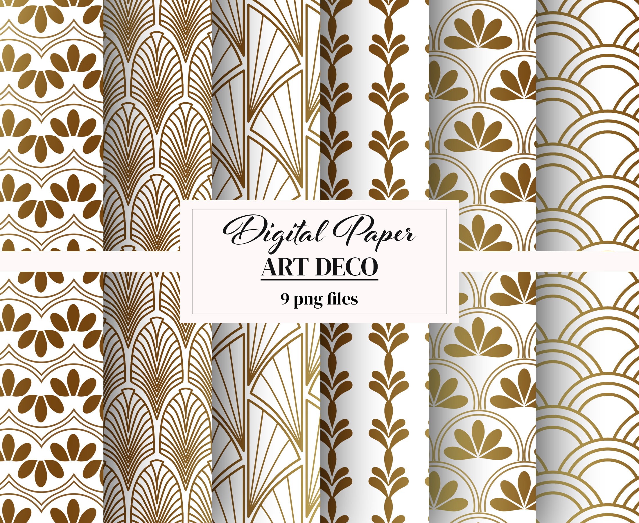 Art Déco Digital paper Digital Paper Art Déco Paper Art Etsy