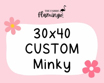 Custom Minky Baby Blanket: Personalized 30x40 Single Sided Blanket