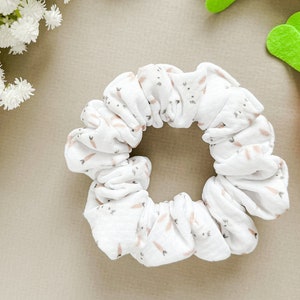 Itty Bunny Spring Scrunchies | Soft Scrunchies for Mom | Easter Basket Stuffer for Kids | Gift for Girls | Rabbit Hair Ties | Tiny carrots