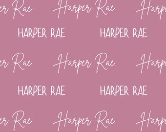 Custom Baby Name Seamless Pattern File - Mauve (PDF)