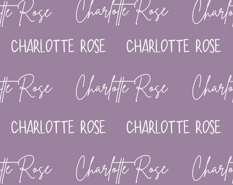 Custom Name File - Seamless Digital Baby Name - Dusty Purple