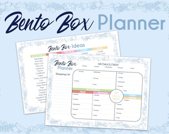 Bento Box Planning Printable and Ideas Sheet