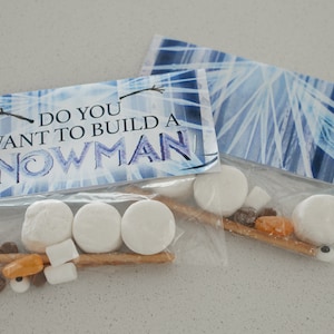 Do You Want to Build A Snowman Printable Frozen Themed Party Favour - Etsy