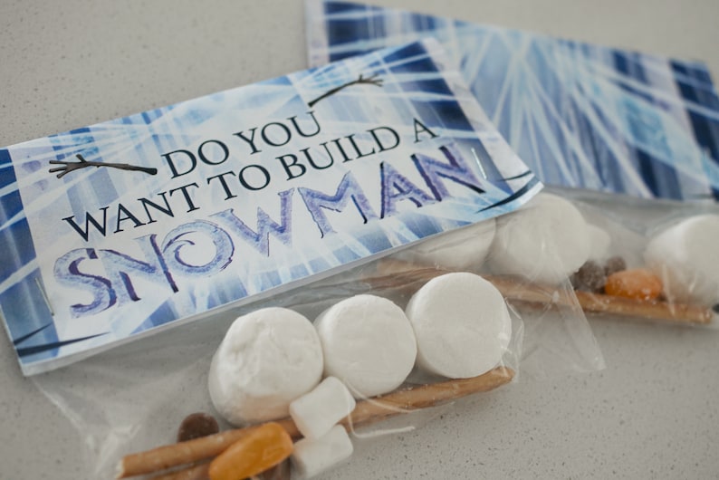 Do You Want to Build A Snowman Printable Frozen Themed Party Favour - Etsy