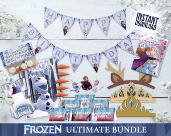 Frozen Birthday Party Ultimate Printable Decor Bundle