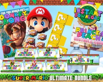 Ultimate Super Mario Princess Peach Birthday Party Bundle