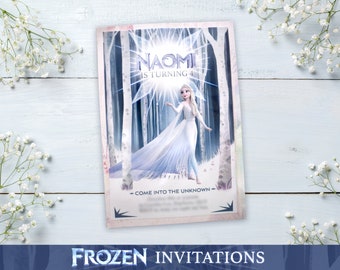 Frozen Personalised Printable Birthday Party Invitation