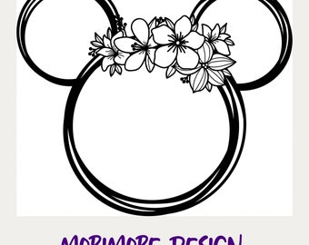Download Clip Art Minnie Mouse Ears Svg Floral Disney Wreath Svg Laurel Svg Mickey Shirt Cut Files Bundle Art Collectibles