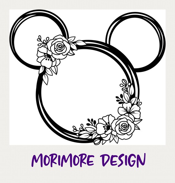 Download Mickey Floral SvgMickey Wreath Svg Mickey Minnie Head | Etsy