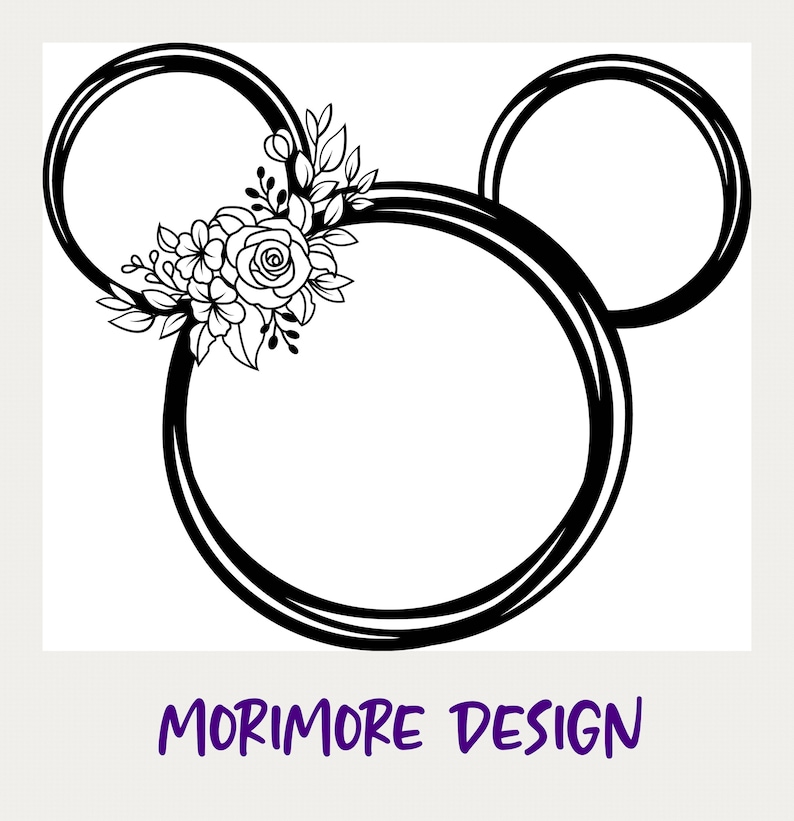 Download Mickey Floral SvgMickey Wreath Svg Mickey Minnie Head | Etsy