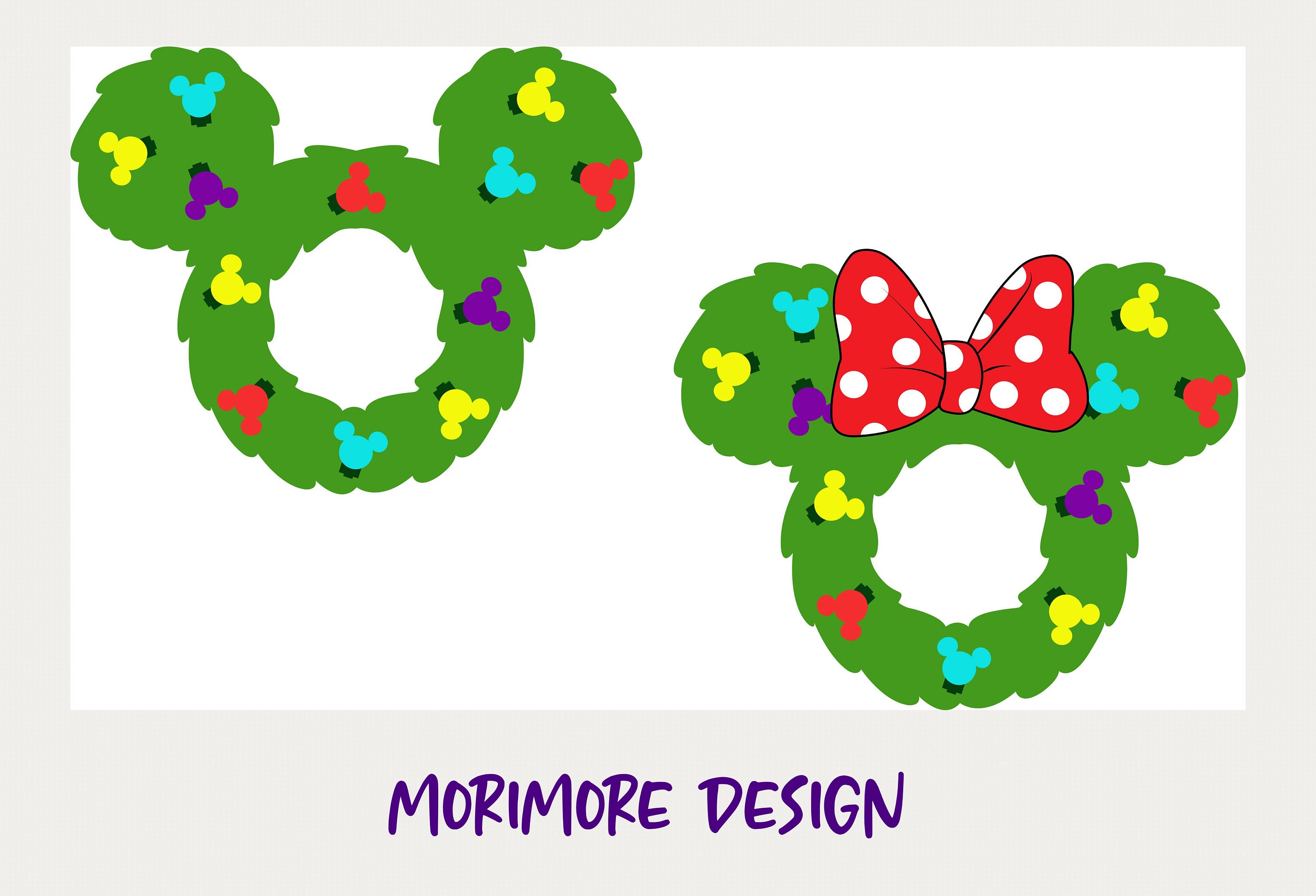 Mickey Christmas Wreath SvgChristmas Wreath SvgMickey Wreath | Etsy