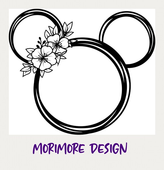 Mickey Floral SvgMickey Wreath Svg Mickey Minnie Head | Etsy