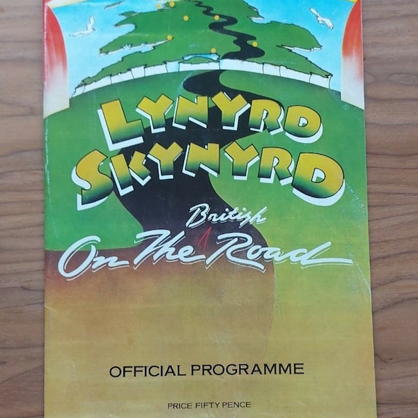 Lynyrd Skynyrd (1977) 'On the British Road' Tour Programme.
