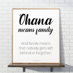 Ohana Quote (Lilo & Stitch)