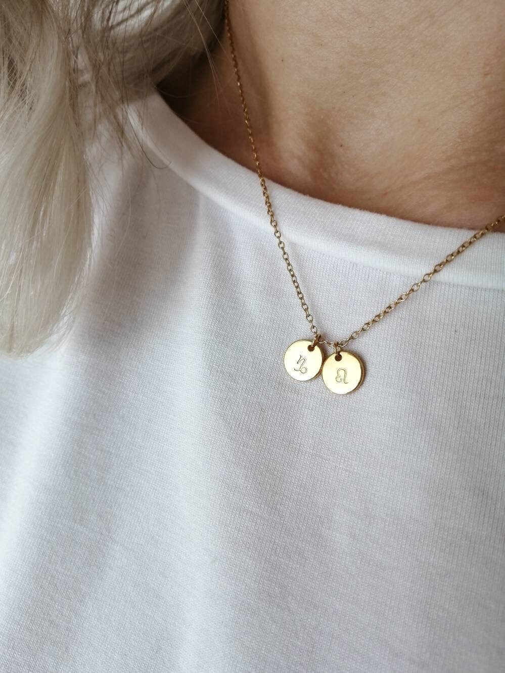 Collana personalizzata con segno zodiacale, regalo di gioielli