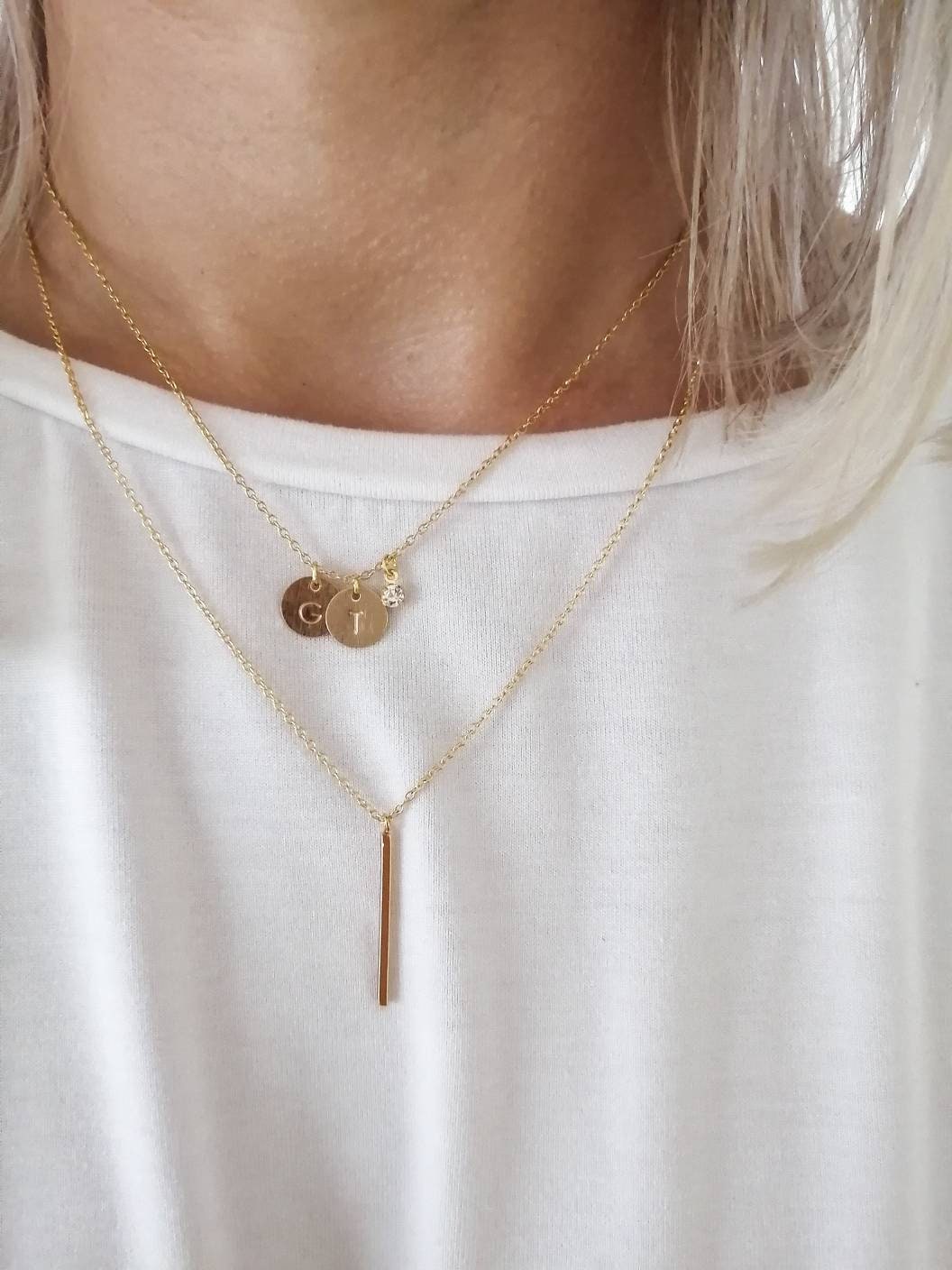 AFSTALR Collana Zodiacale In Acciaio Inox – Ciondolo A Lettera Inglese, Argento/oro, Regalo Donna - 3