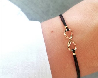 Bracelet Infinity, Anniversary Gift, Symbol, Gold, Happiness, Wedding, Friendship, Gift, Love, Birthday, Layering, Delicate, Mom