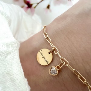 Pulsera de dama de honor, personalizable, JGA, regalo de dama de honor, pulsera de dama de honor, nombre, novia, madre de la novia, regalo para mujer, mejor amiga