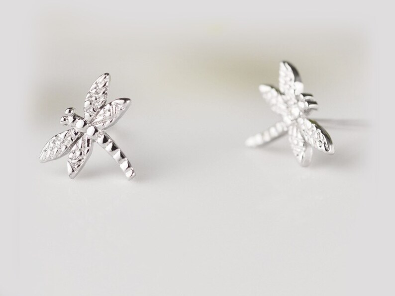 Dragonfly Earrings Silver Earring Sterling Silver Dragonfly Jewelry For Women,Girls Tiny Earrings Fashion design
