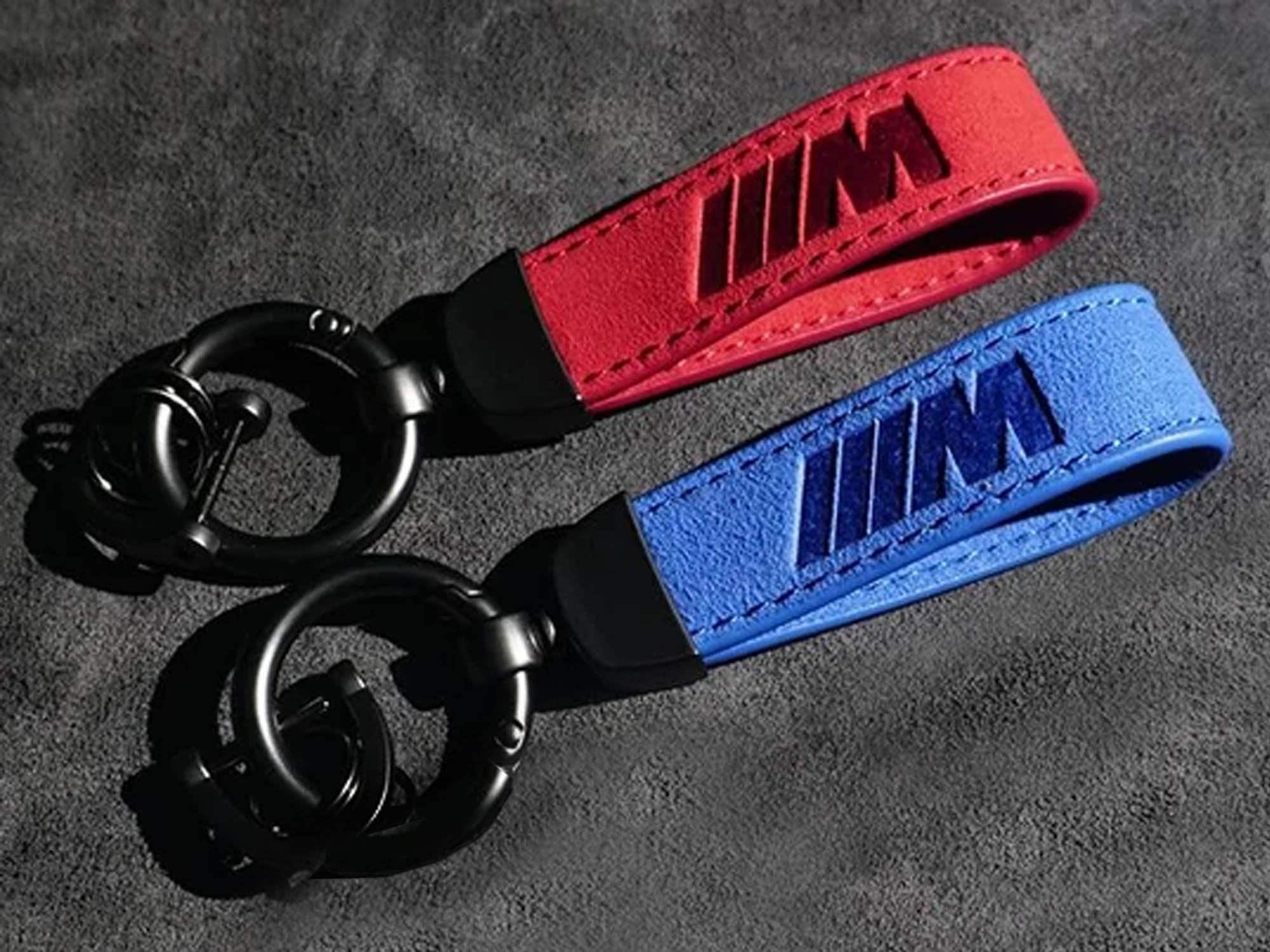 Metal Leather Car Styling Power Emblem Keychain Key Chain Rings For Bmw M X1 X3 