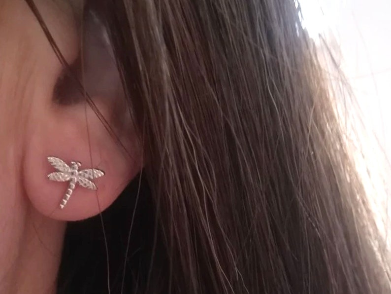 Dragonfly Earrings Silver Earring Sterling Silver Dragonfly Jewelry For Women,Girls Tiny Earrings Fashion design