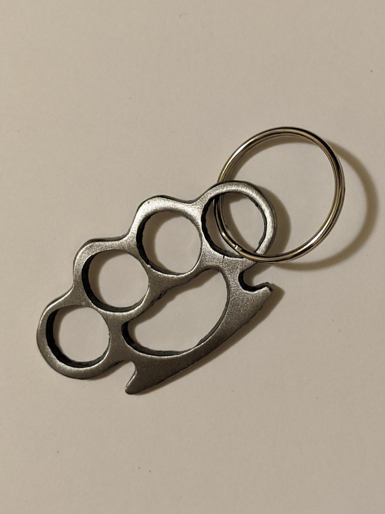 Brass Knuckles Keychain Etsy