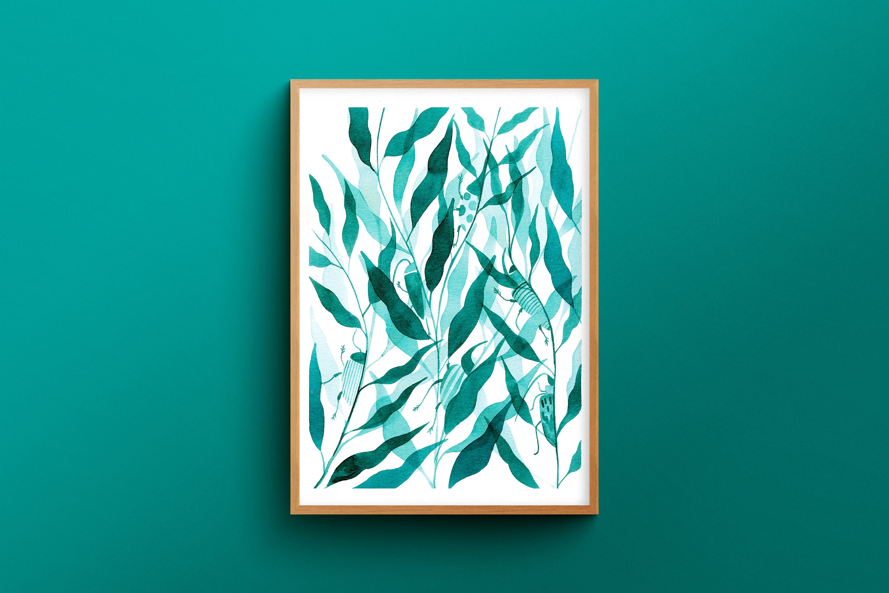 Affiche 30x40 cm // Série Les Feuillages Déclinaison Couleurs