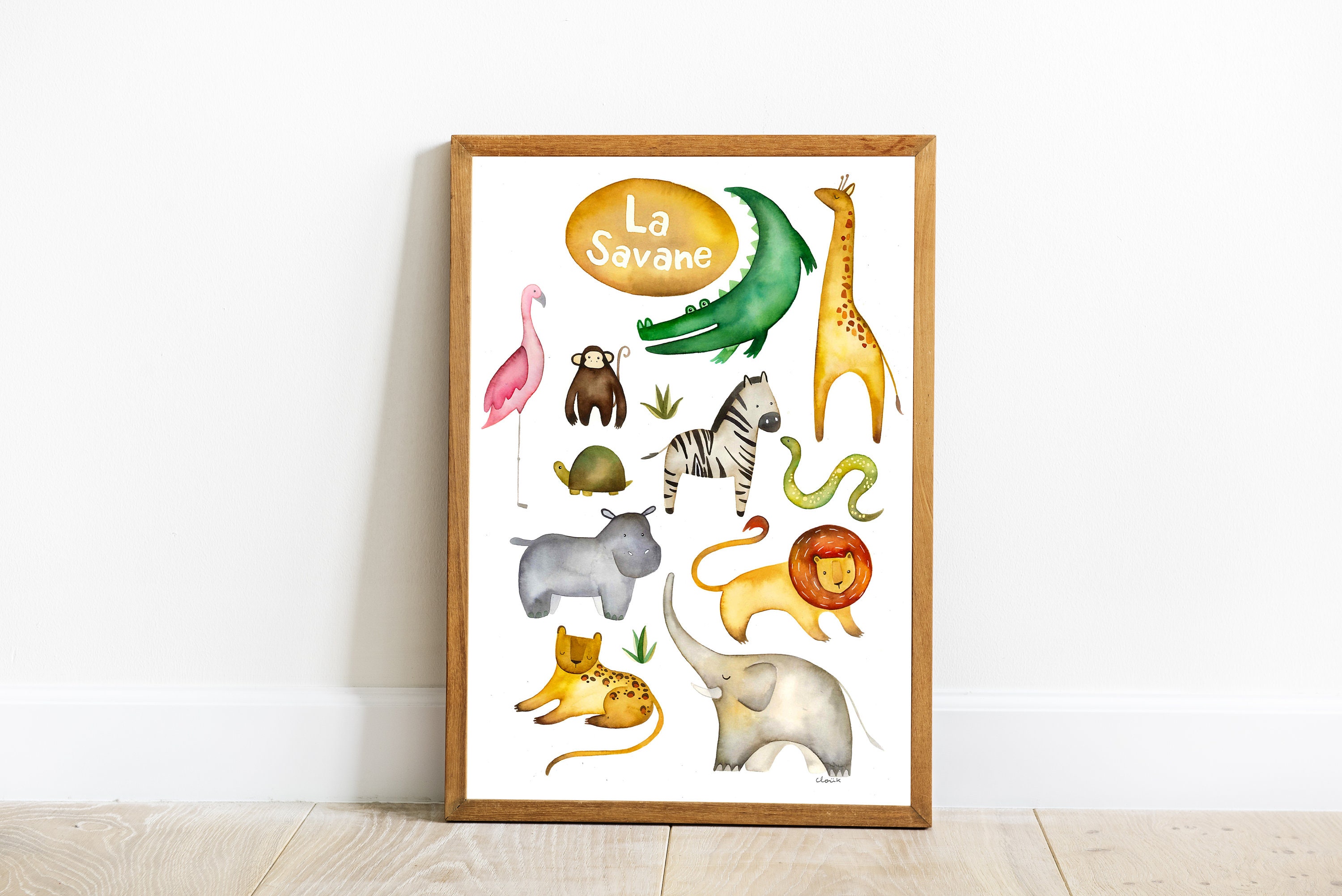 Affiche 30x40cm // La Savane Décoration-Illustration