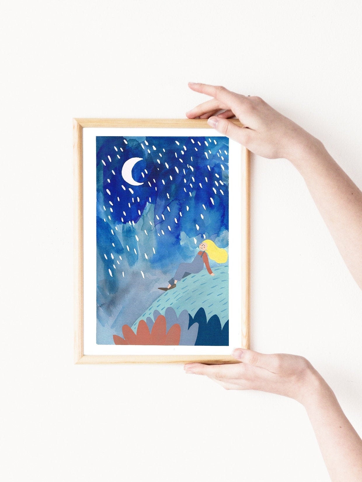 Affichette A5 // Pluie Étoilée Illustration