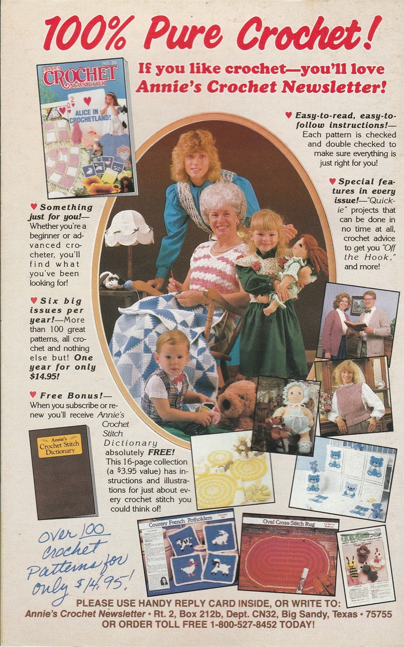 Annie's Pattern Club No 41 Octnov 1986 With Pullout Etsy