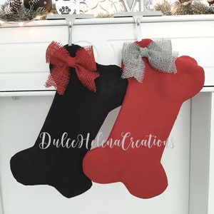 Personalized Dog Christmas Stocking, Christmas, Dog Bone Stocking, Keepsake, Pet Memorial, Dog, Cat, Stocking Bone Dog Christmas