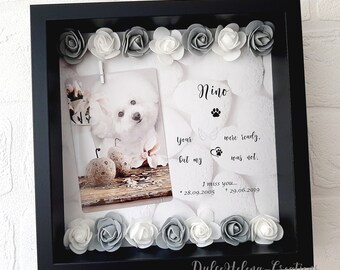 Personalized photo frame, keepsake, memory, dog deceased, cat, pet, mourning, urn, pet memorial, monument,