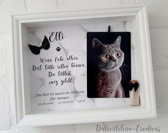 Personalized pet urn, pet urn, picture frame, photo frame, memory, dog deceased, cat, mourning, pet memorial, cremation,