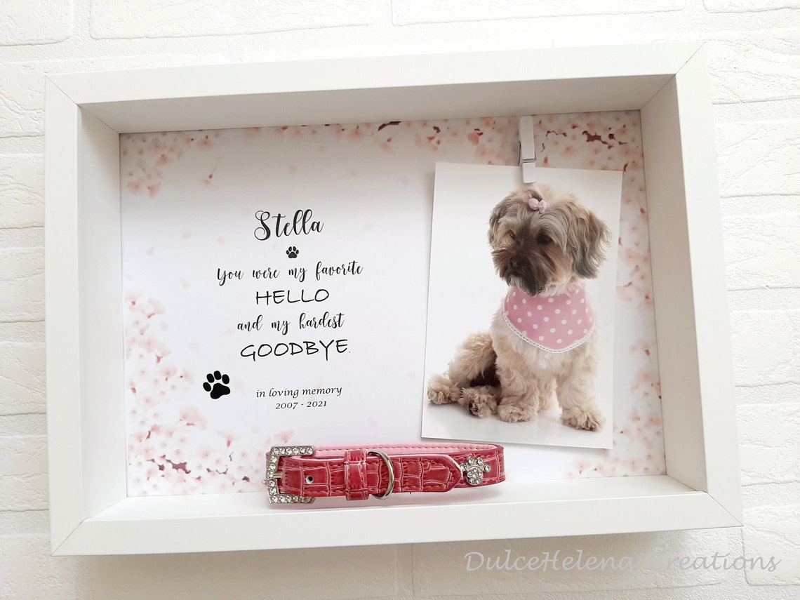 Andenken Erinnerung Fotorahmen personalisiert Hund Etsy