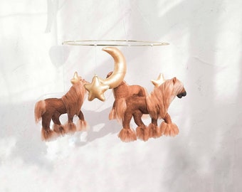 Pferde Baby mobile Pferde Kinderzimmer Dekor Geschenk für Baby Krippe mobile Mädchen