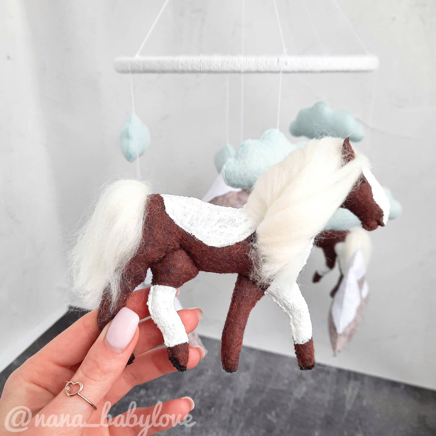 Horse Baby Mobile Baby Crib Mobile The Mountains Horse Etsy
