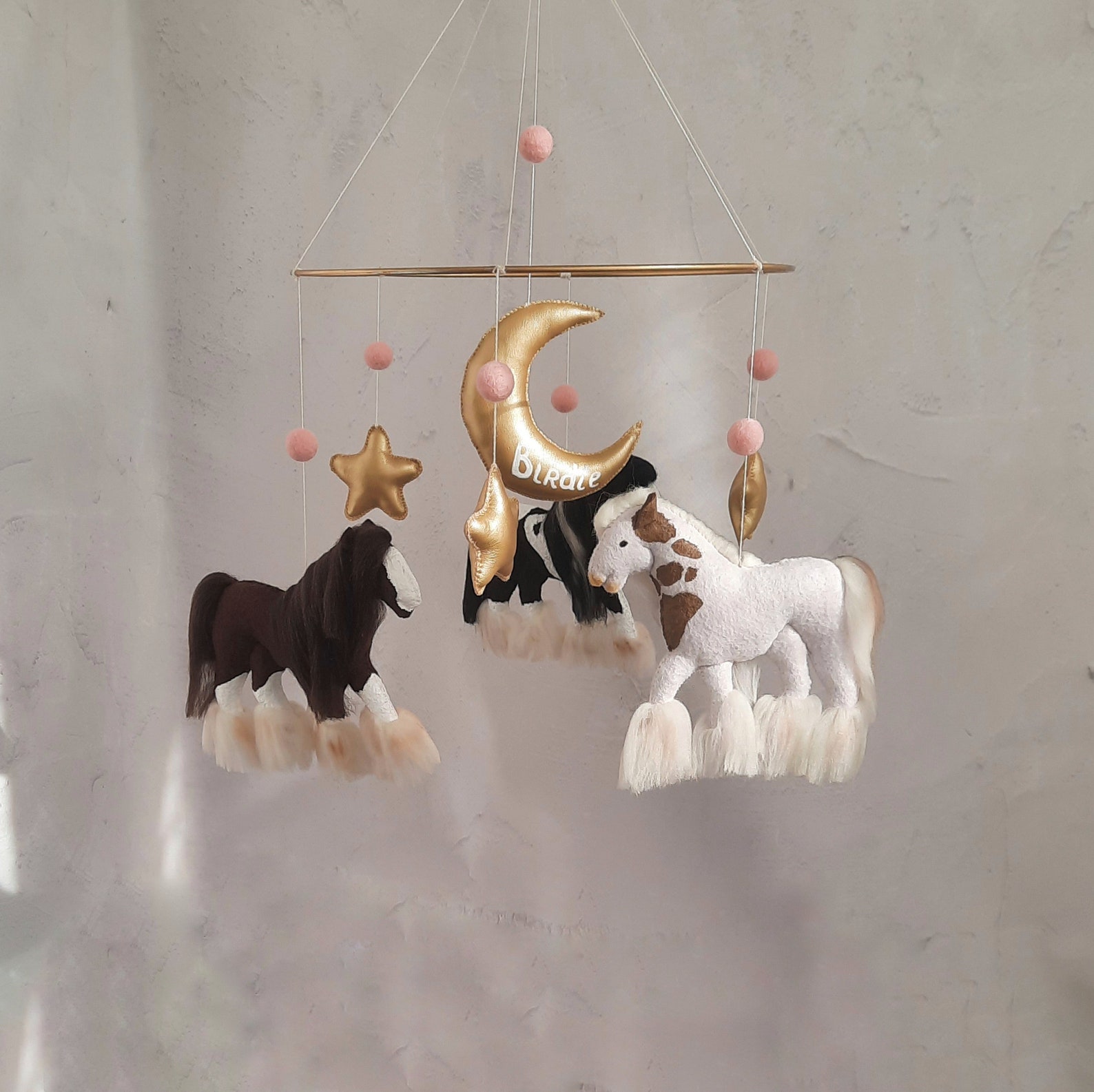 Horse Baby Mobile Horse Nursery Decor Horse Lover Gifts Etsy