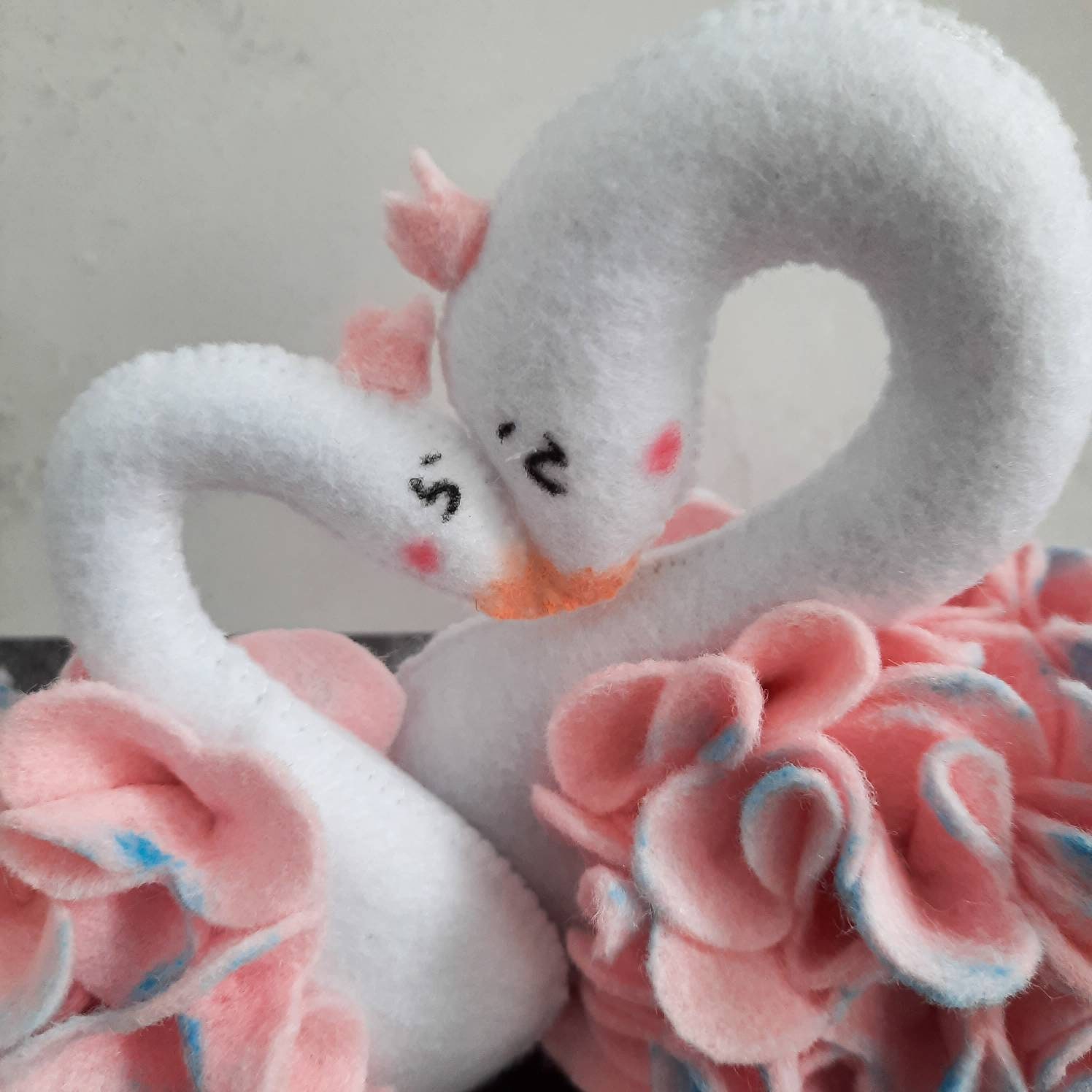 Mom and baby toys Swan toy Felt animals Felted animals Etsy