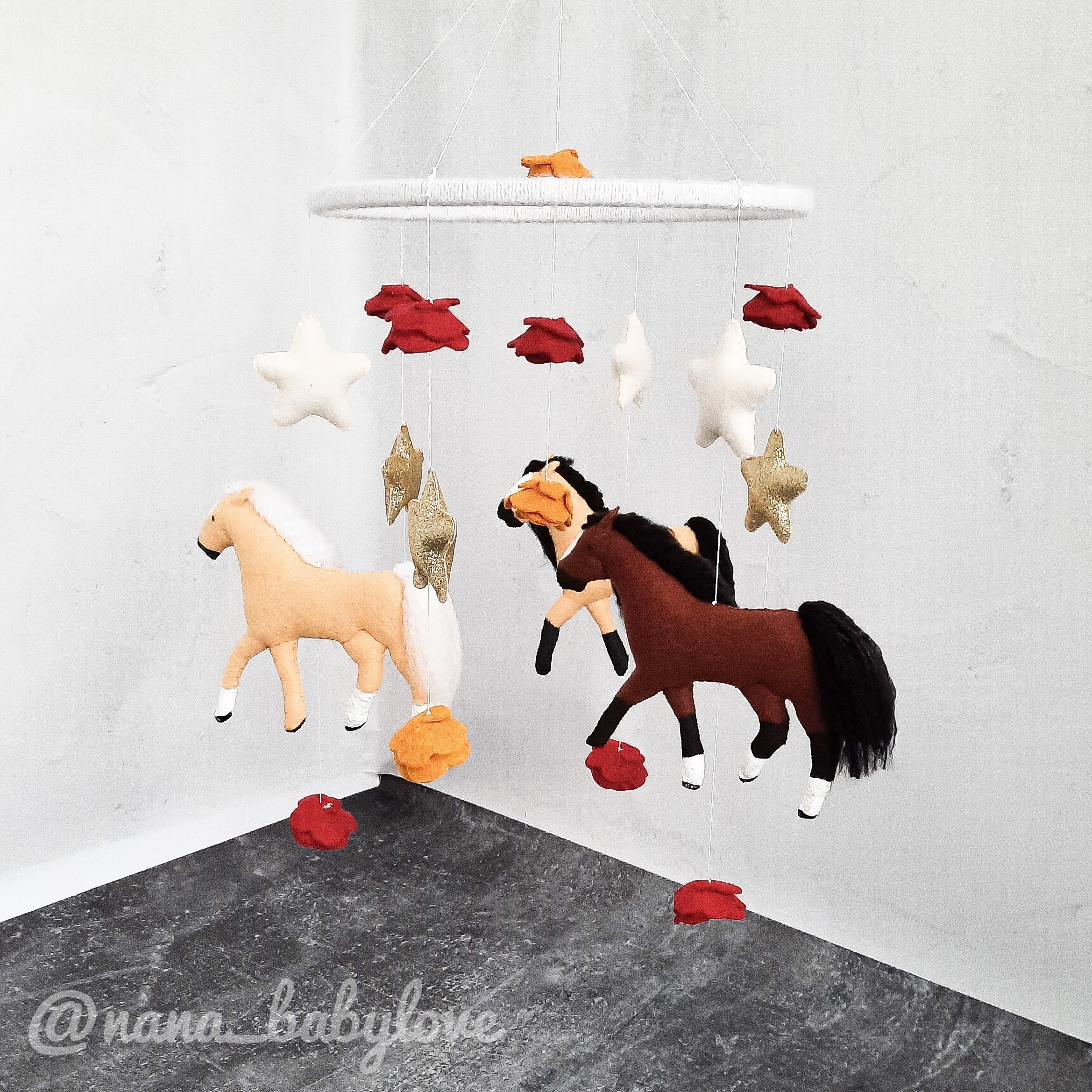 Horses Baby mobile Crib mobile horses Nursery decor Gift Etsy