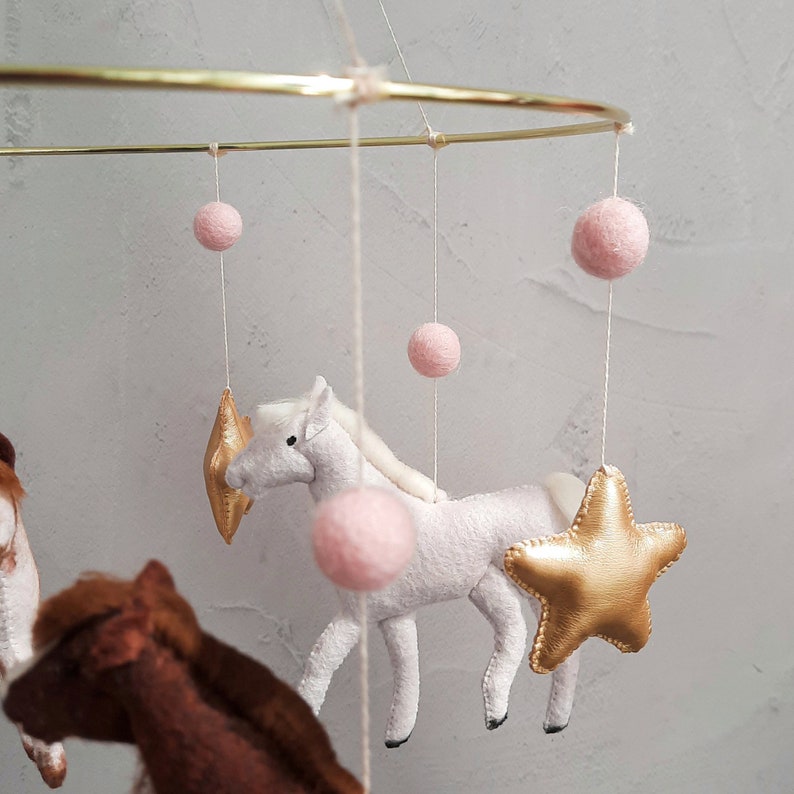 Horse Baby Mobile Horse Nursery Decor Horse Lover Gifts Etsy