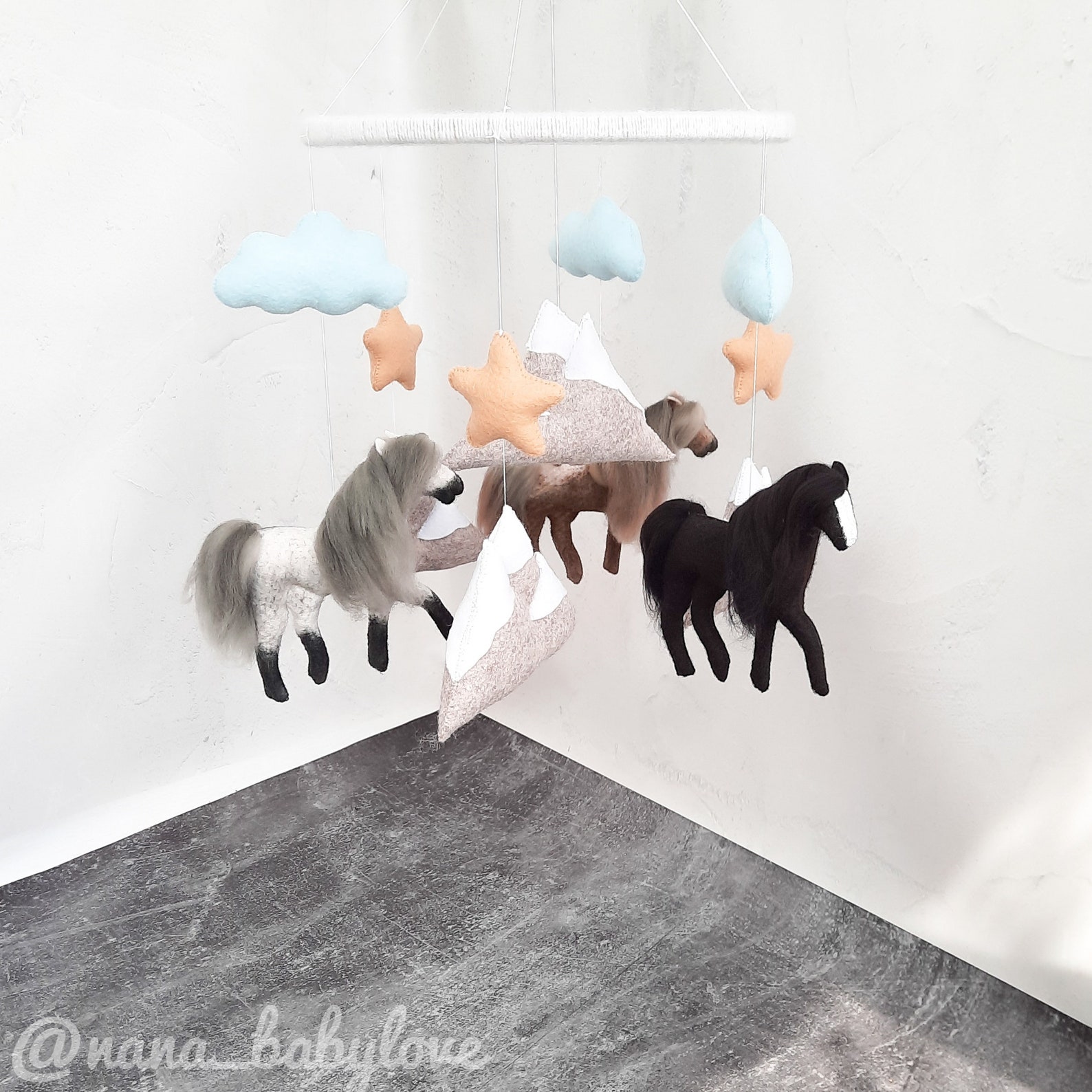 Mountain Baby Mobile, Horse Nursery Decor, Adventure Crib Mobile - Etsy