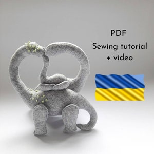 Dinosaur sewing pattern Video tutorial DIY stuffed toy pattern  kids toy pattern easy to sew for beginners