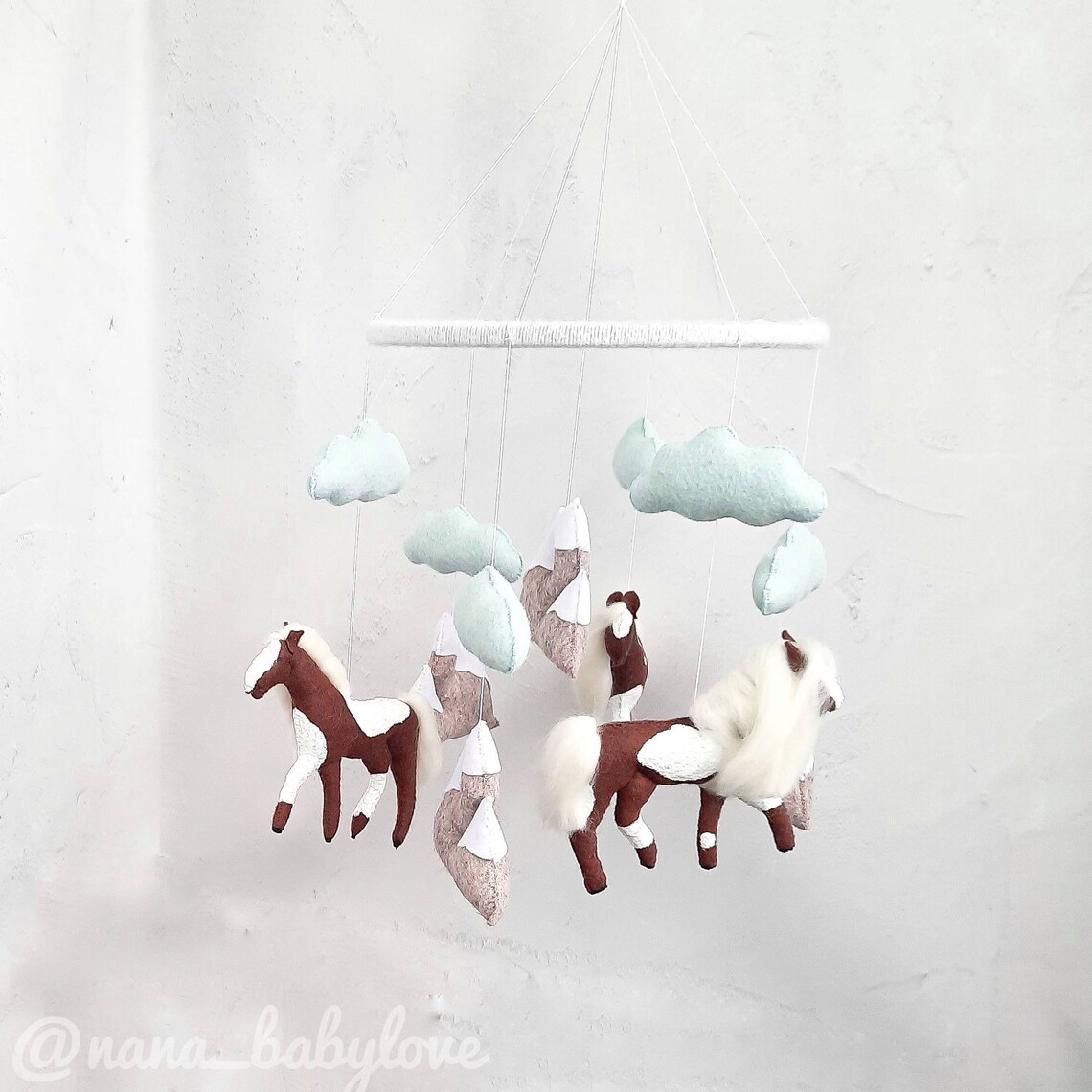 Horse Baby Mobile Baby Crib Mobile The Mountains Horse Etsy