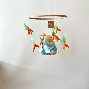 Custom order for Erin , Peter Rabbit , Nursery mobile  bunny,  Personalized gift, Farm baby mobile