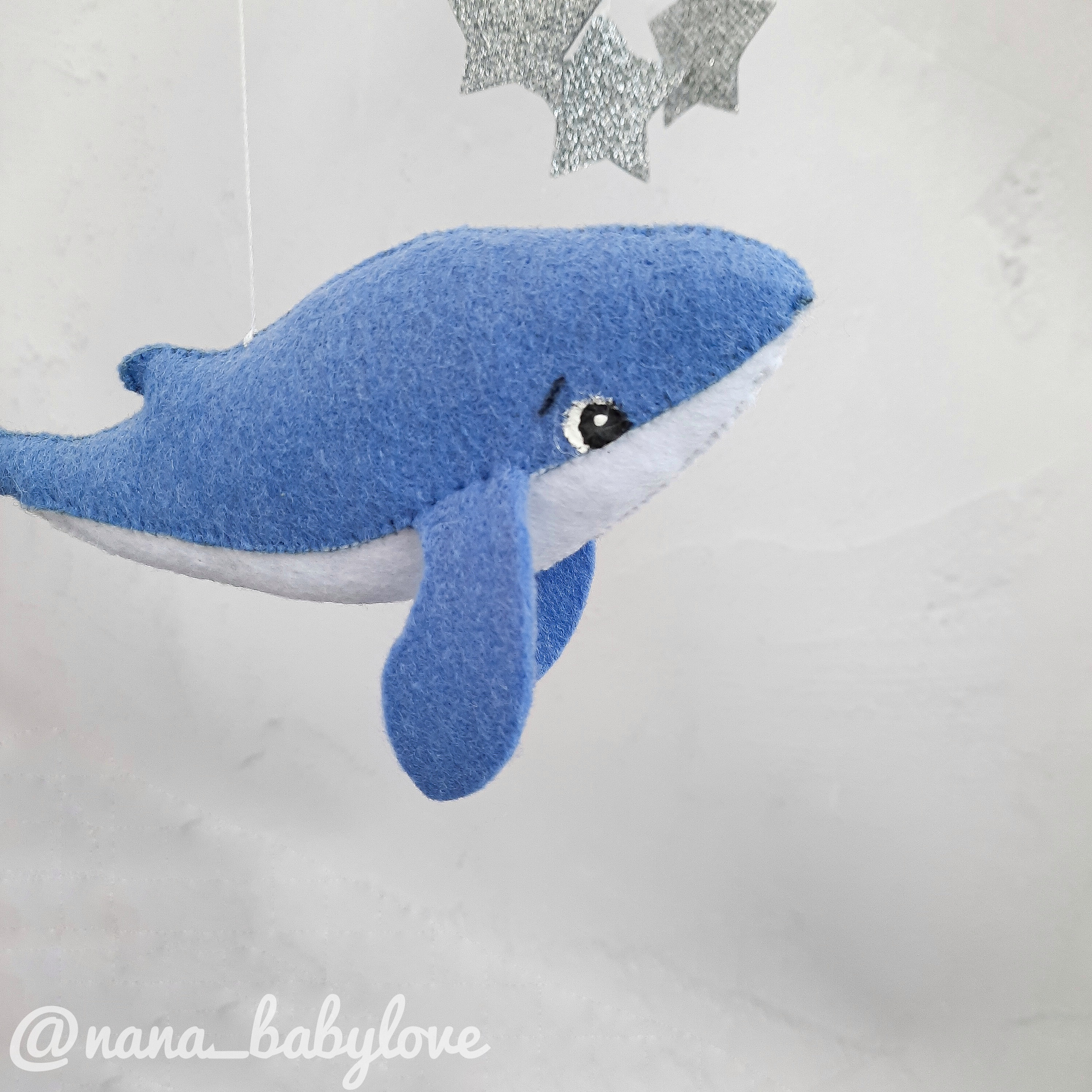 Blue Whale Mobile Crib Mobile Boys Ocean Mobile Nursery Etsy