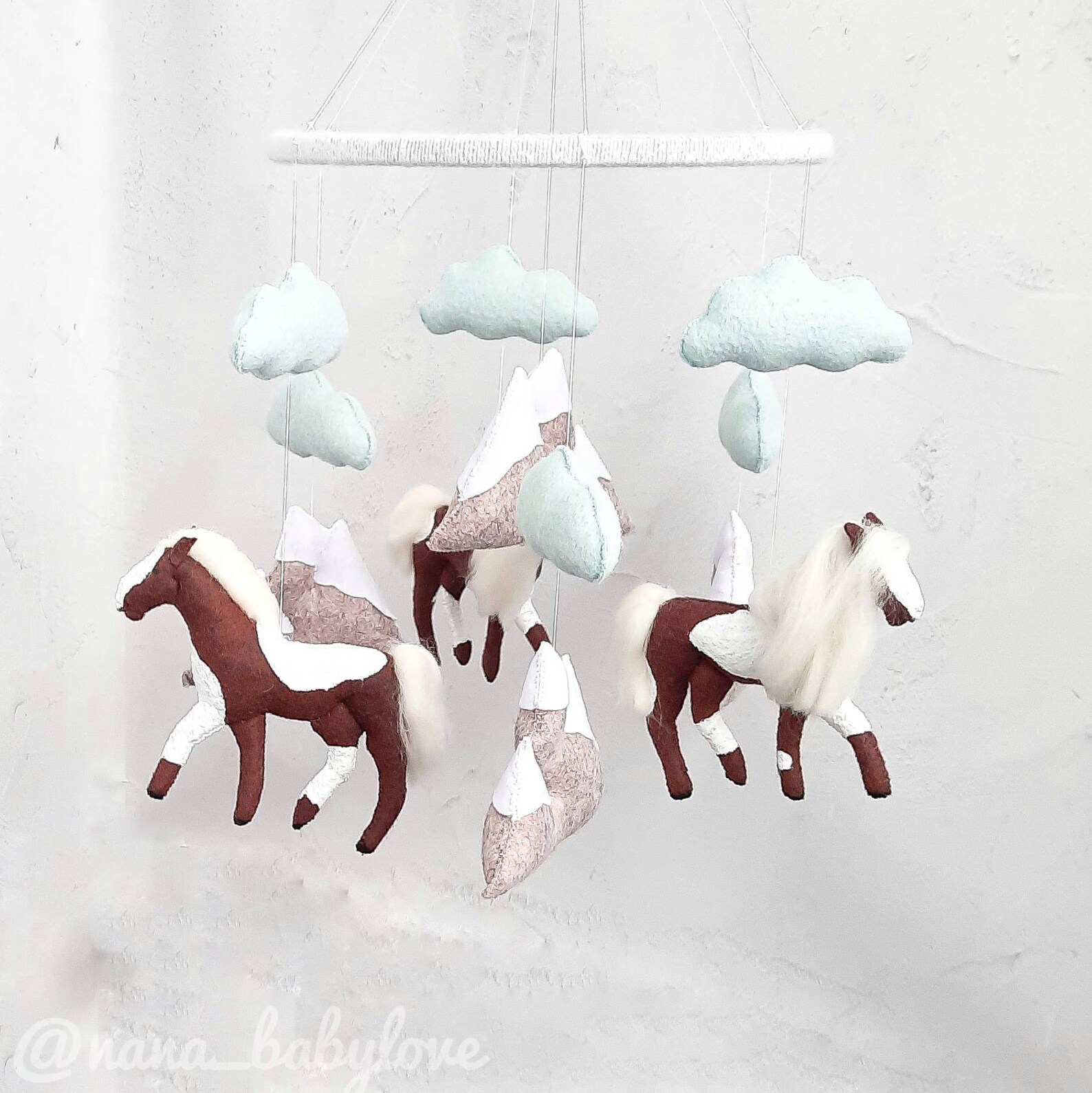 Horse Baby Mobile Baby Crib Mobile The Mountains Horse Etsy