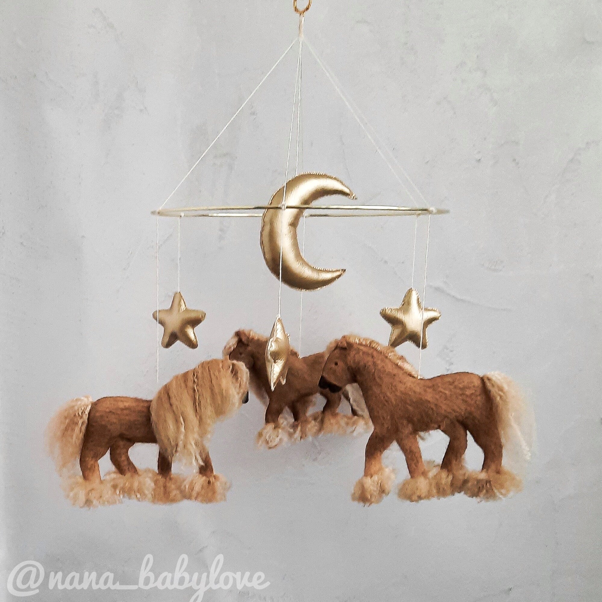 Horses Baby mobile Crib mobile horses Nursery decor Gift Etsy