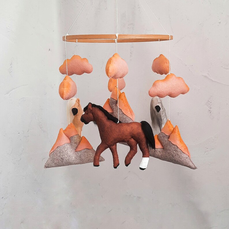 Horses Baby Mobile Crib Mobile Horses Nursery Decor Gift for Etsy